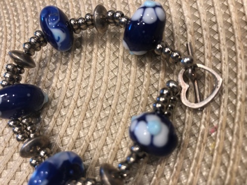 Blue Lagoon Glass Beads Bracelet