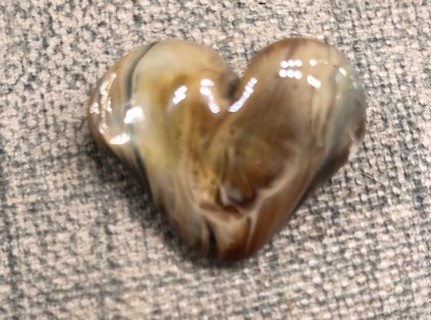 HEART OF THE EARTH GLASS FOCAL BEAD   